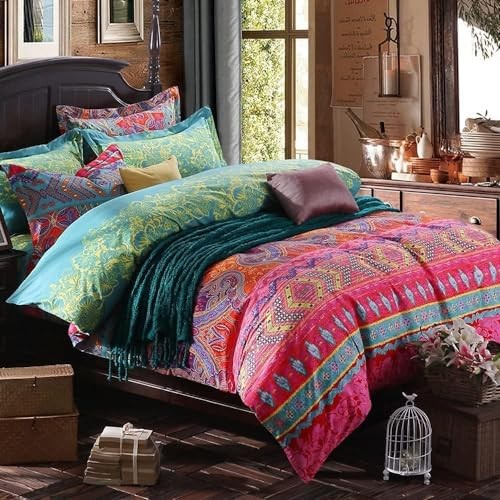 Boho King Size Comforter Set Soft Chic 3 Pieces Bedding Queen Comforter Set