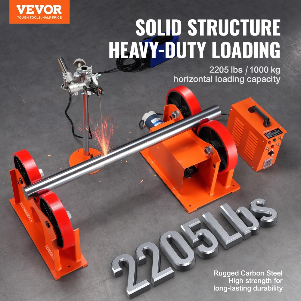 Welding Positioner Turning Rolls Linkage Roller 1000KG Loading Welding Turning
