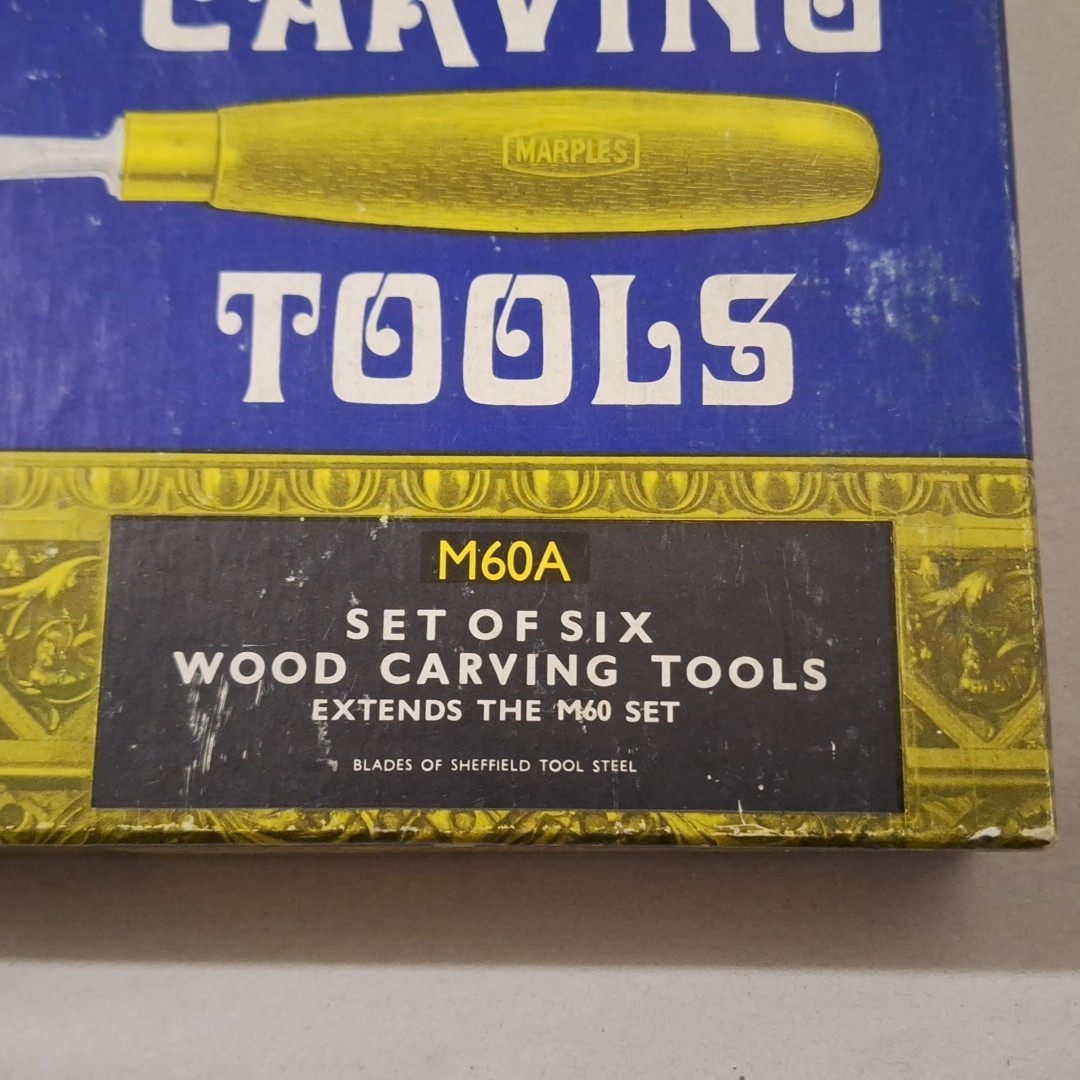 Marples M60A carving tools set in box, 6-piece used set