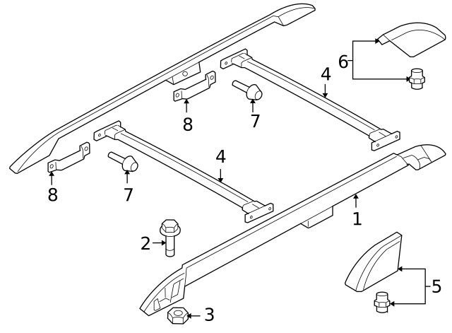 Genuine Ford Side Rail 7A2Z-7855114-DA
