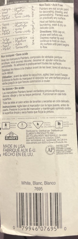 Painters Super Tip White Permanent Paint Marker 7695 NIB