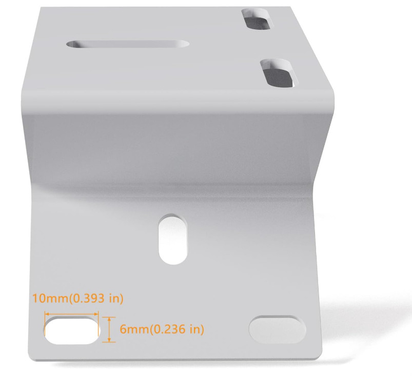 Outdoor Corner Security Camera Mount Metal Bracket for CCTV, White