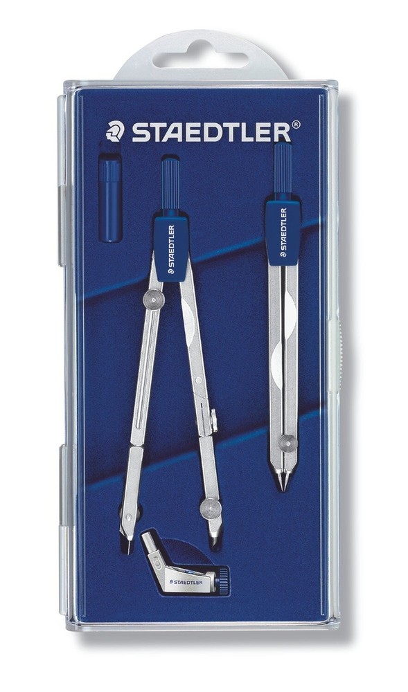 New Staedtler Mars Basic 554 Compass Set Kit with Hard Plastic Case 554 T11