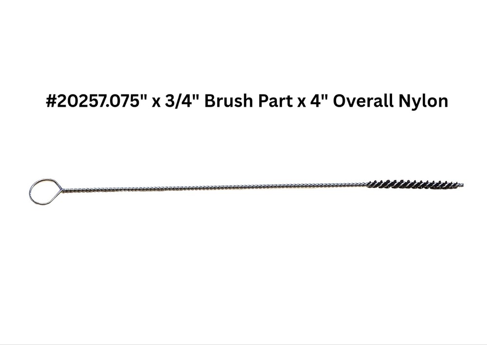 HIGHTBRUSH MINIATURE MICRO ANTI-MICROBIAL NYLON TUBE BRUSHES WITH LOOP HANDLE