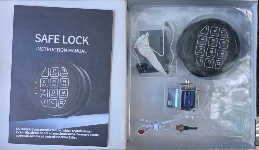 Gun Safe Lock Replacement Black Keypad with Solenoid Lock For Safe Box