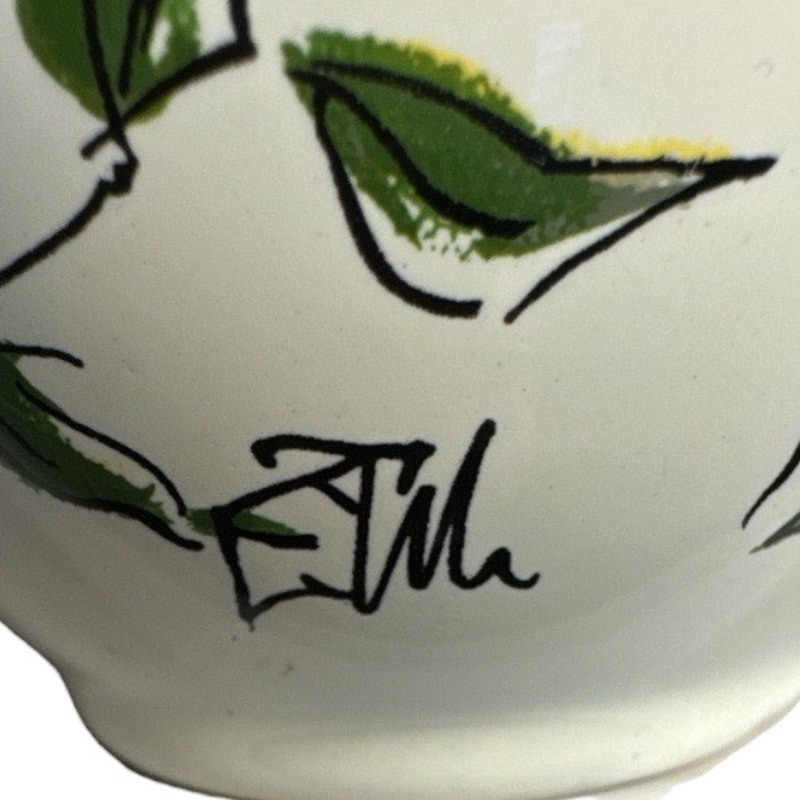Entwutf Abt Signed Small Hand Made Ceramic Bird Vase Catchall Jar