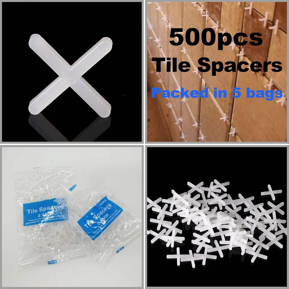 Tile Leveling System Kit with 100Pcs Tile Leveler & 2 Special Wrenches & 500Pcs
