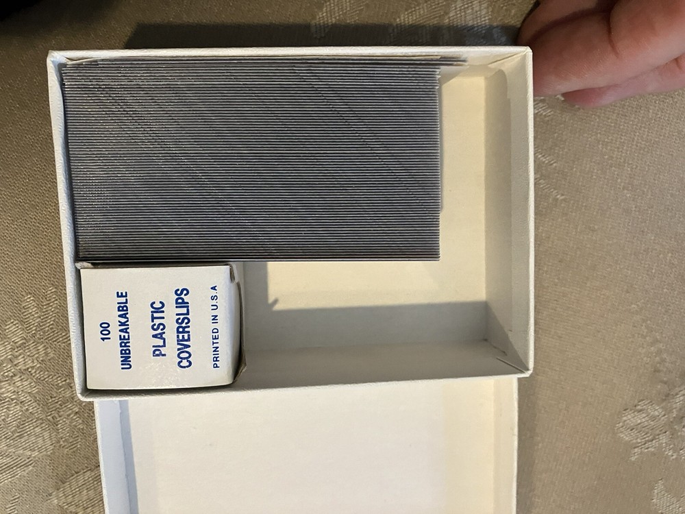 2 Microscope Plastic Slides and Covers Slides for Science 72 Slides & 100 Covers