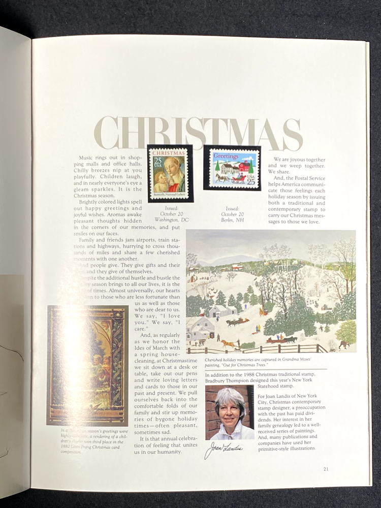 USPS 1988 Commemorative Mint Stamp Set #868 W/ Book MINT! Free Shipping