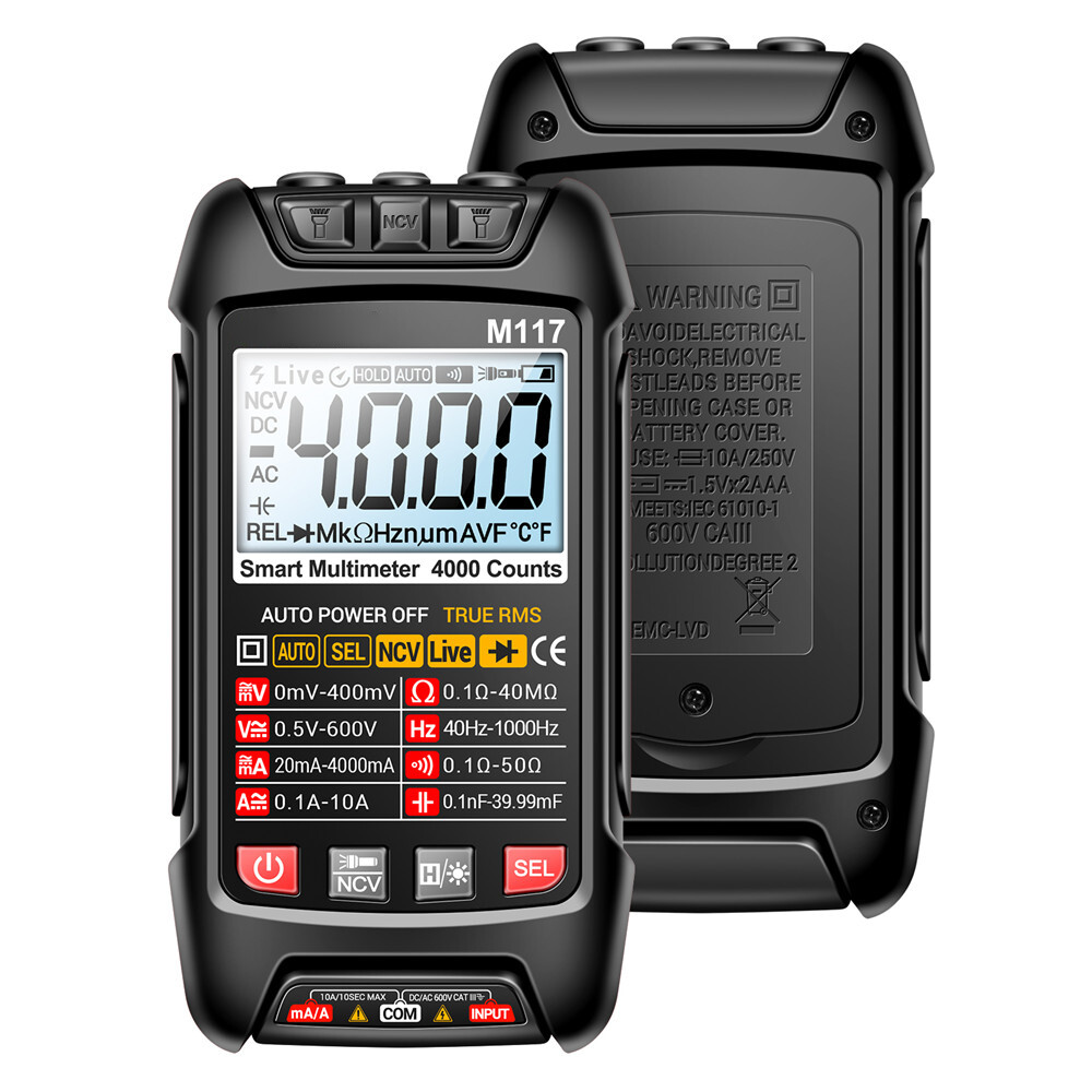 ANENG M117 Digital Multimeter NCV AC/DC Voltmeter Current 4000 Count True RMS