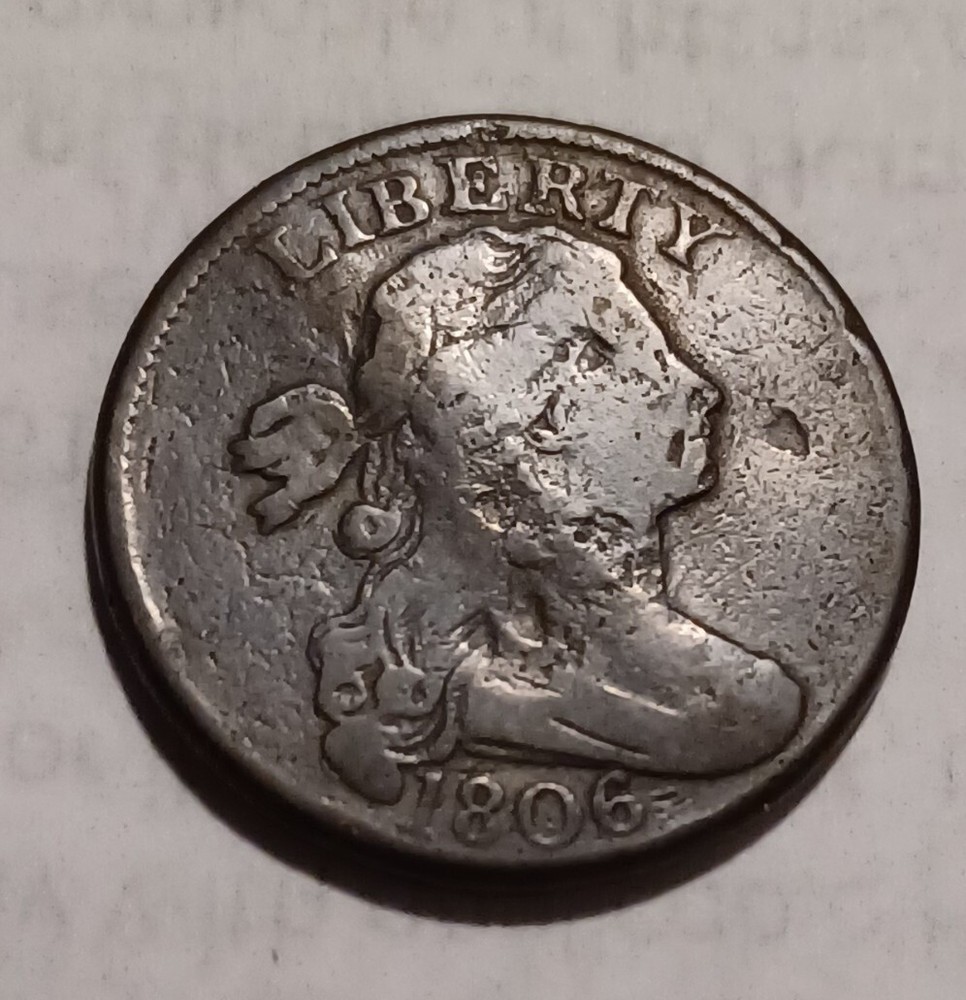 1806 Draped Bust Large Cent 1c Better Grade Damaged