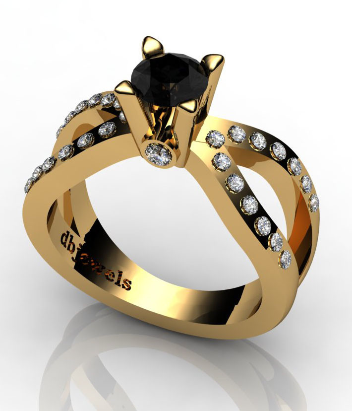 18K gold RING SETTING for Diamond or Gemstone DR0237