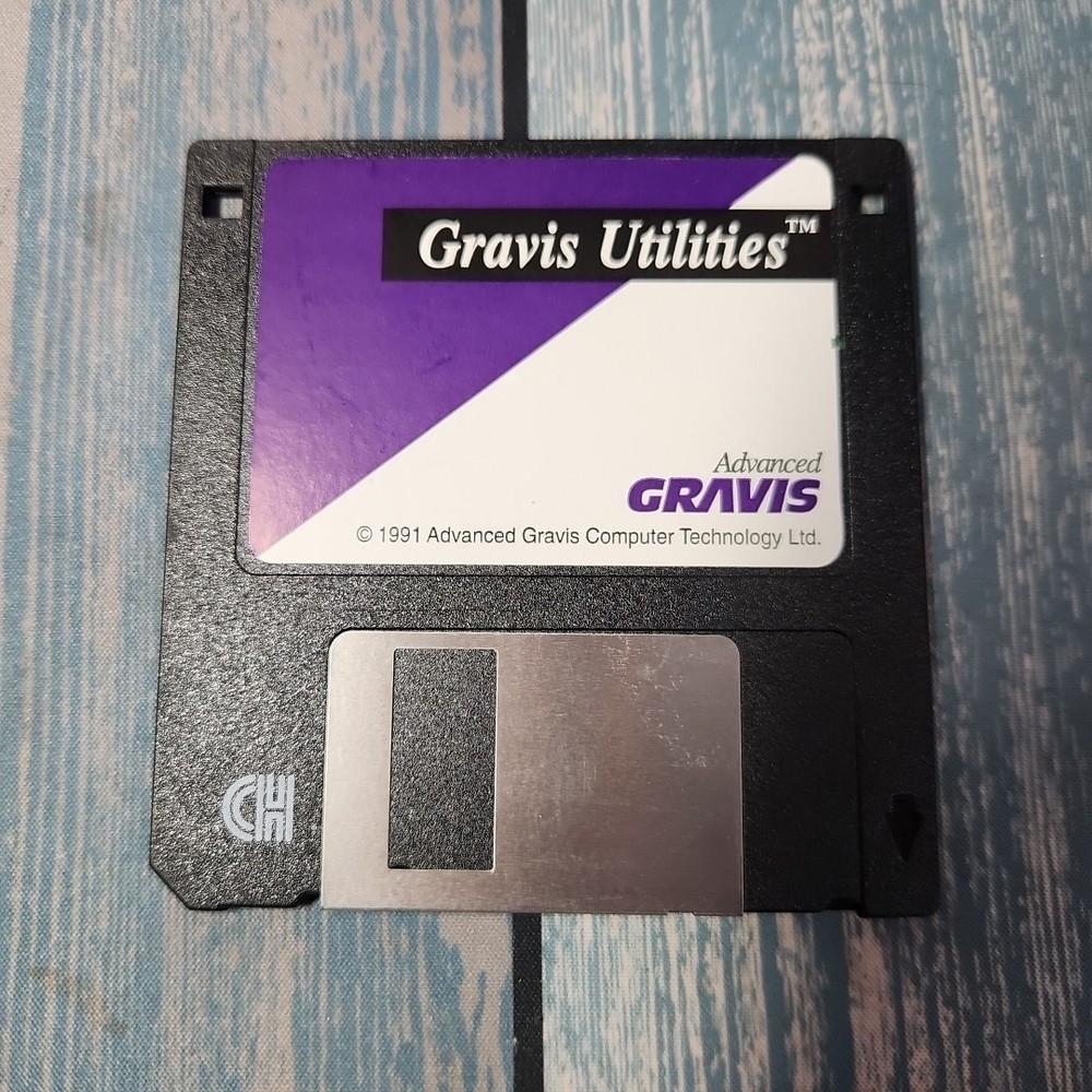 Gravis Utilities 3.5" Floppy Disk 1991 Software Tool for PC – Vintage