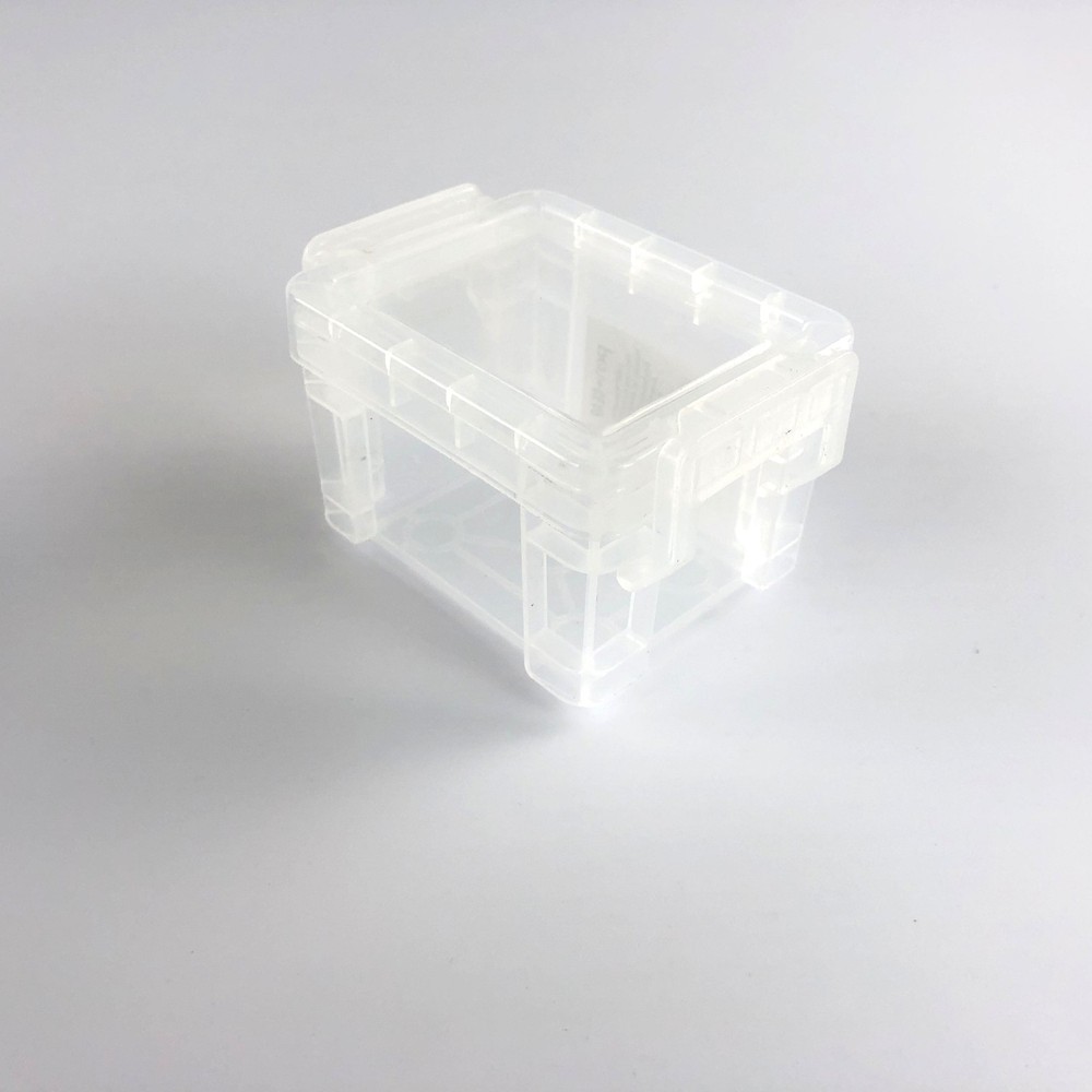 8 Pack Clear Plastic Pixie Storage Boxes - Desktop Organizer Set