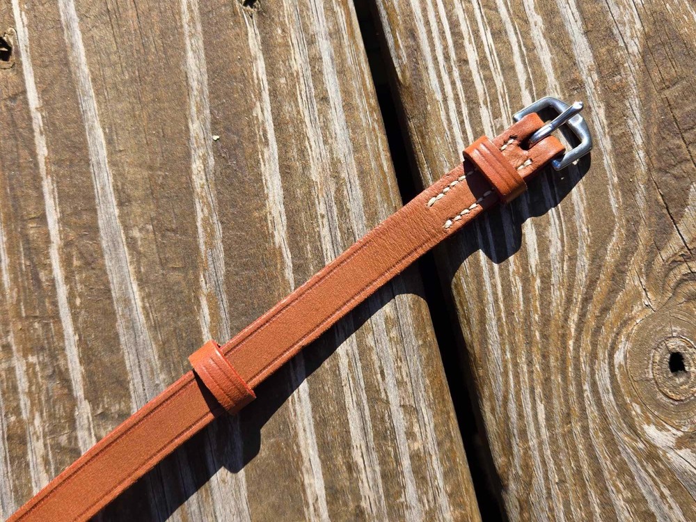 Devoucoux Light Brown Leather SINGLE Cheekpiece -Bridle Replacement Part- LARGE