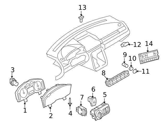 Genuine Ford HVAC Temperature Control Panel 8F9Z-19980-C