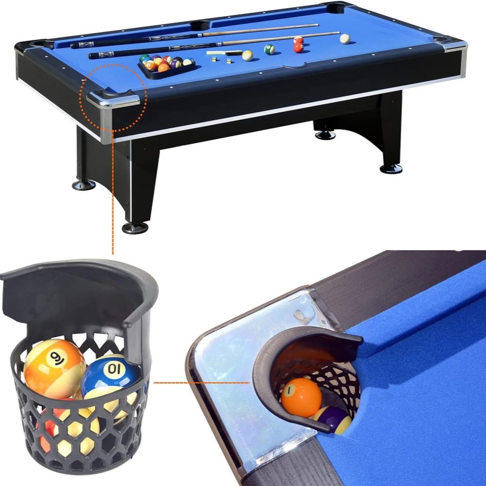 Pool Table Pockets Replacement Pocket Billiard Table Set of 6 Plastic╏