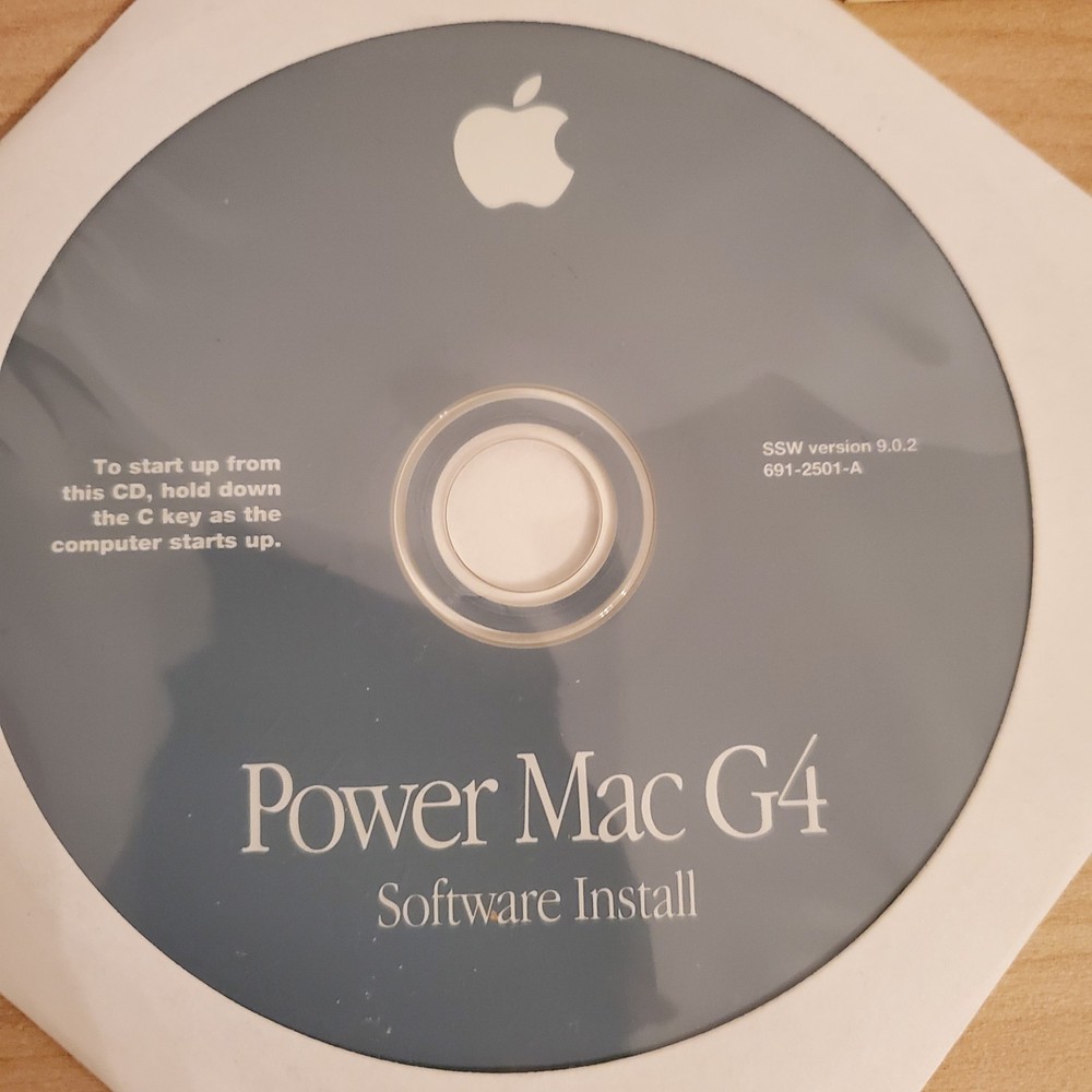 Apple Power Mac G4 Install Software Mac OS 9.0.2 691-2501-A