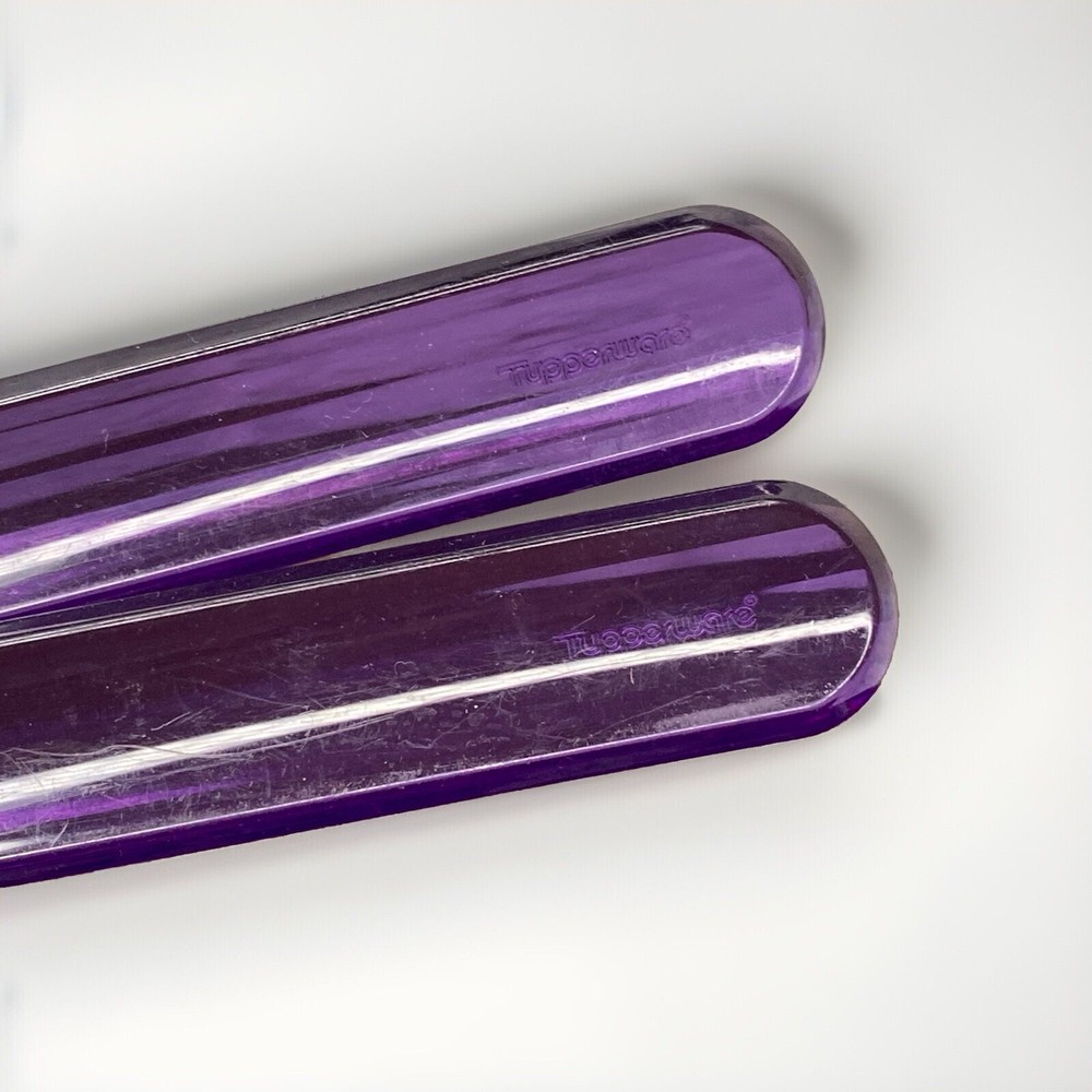 Purple Tupperware Salad Server Set Fork Spoon