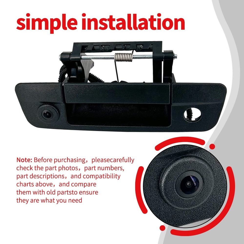 Tailgate Handle rear view Backup Reverse Camera For 2009-17 Dodge Ram 1500 2500