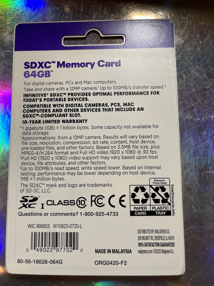 New Original Infinitive 64gb Fast High-performance SDXC Memory Card
