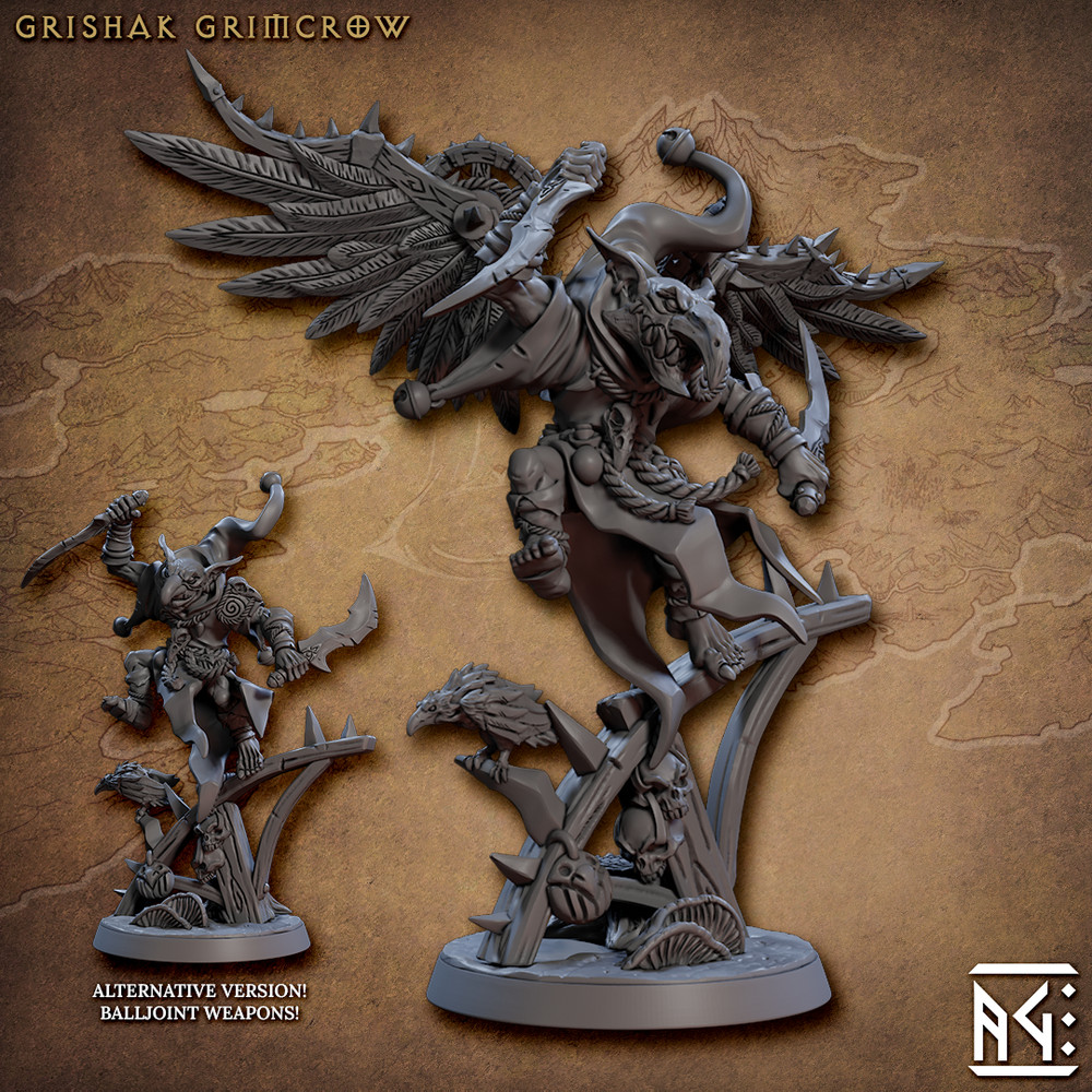 Faldorn Goblins -  Grishak Grimcrow - Goblin Hero Rogue - Artisan Guild