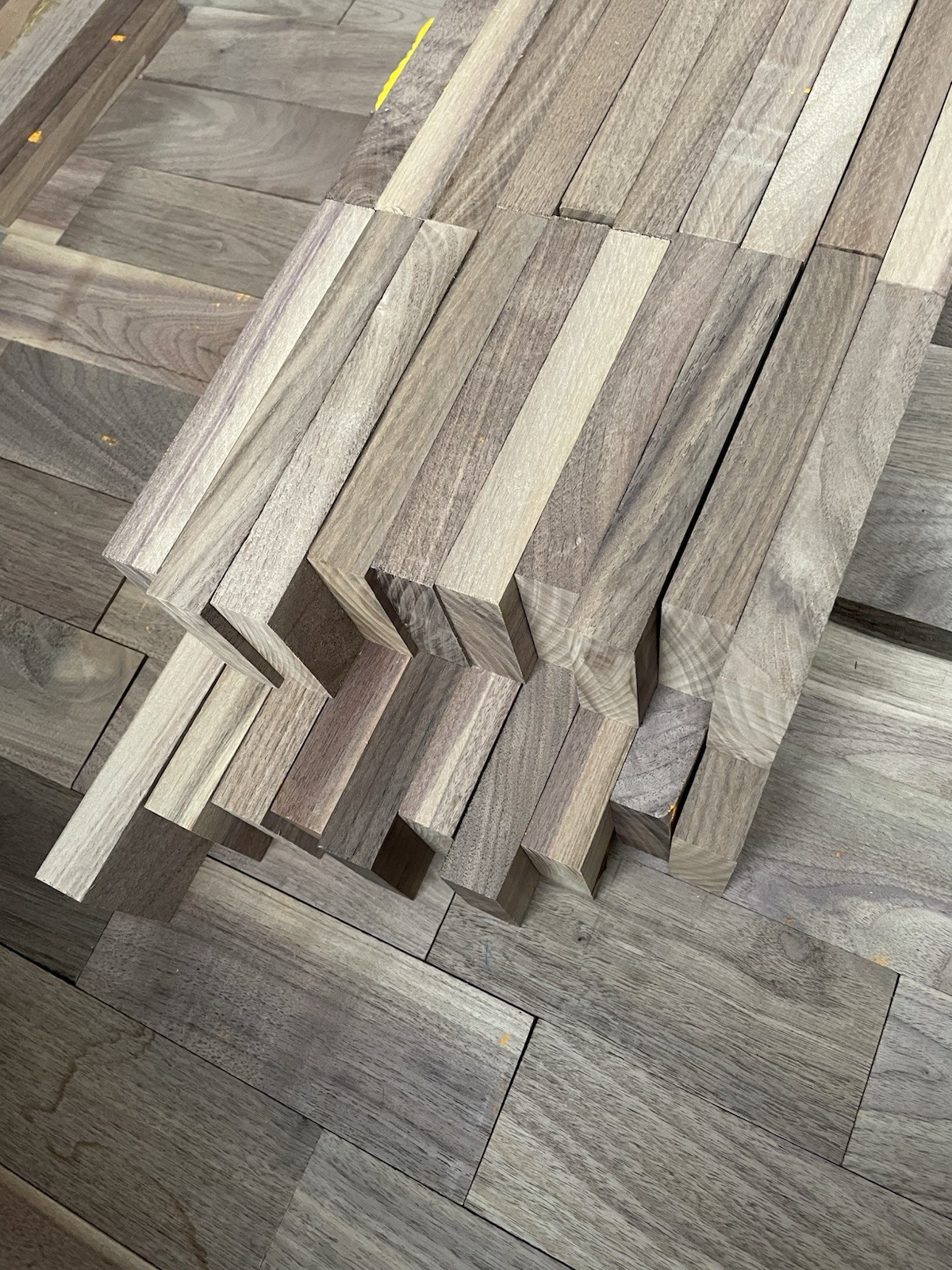 Black Walnut 12 pieces board 1”x2”x 8”+Solid , Kiln Wood Boards S2S