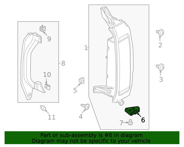 Genuine GM Tail Light Bracket 85133592