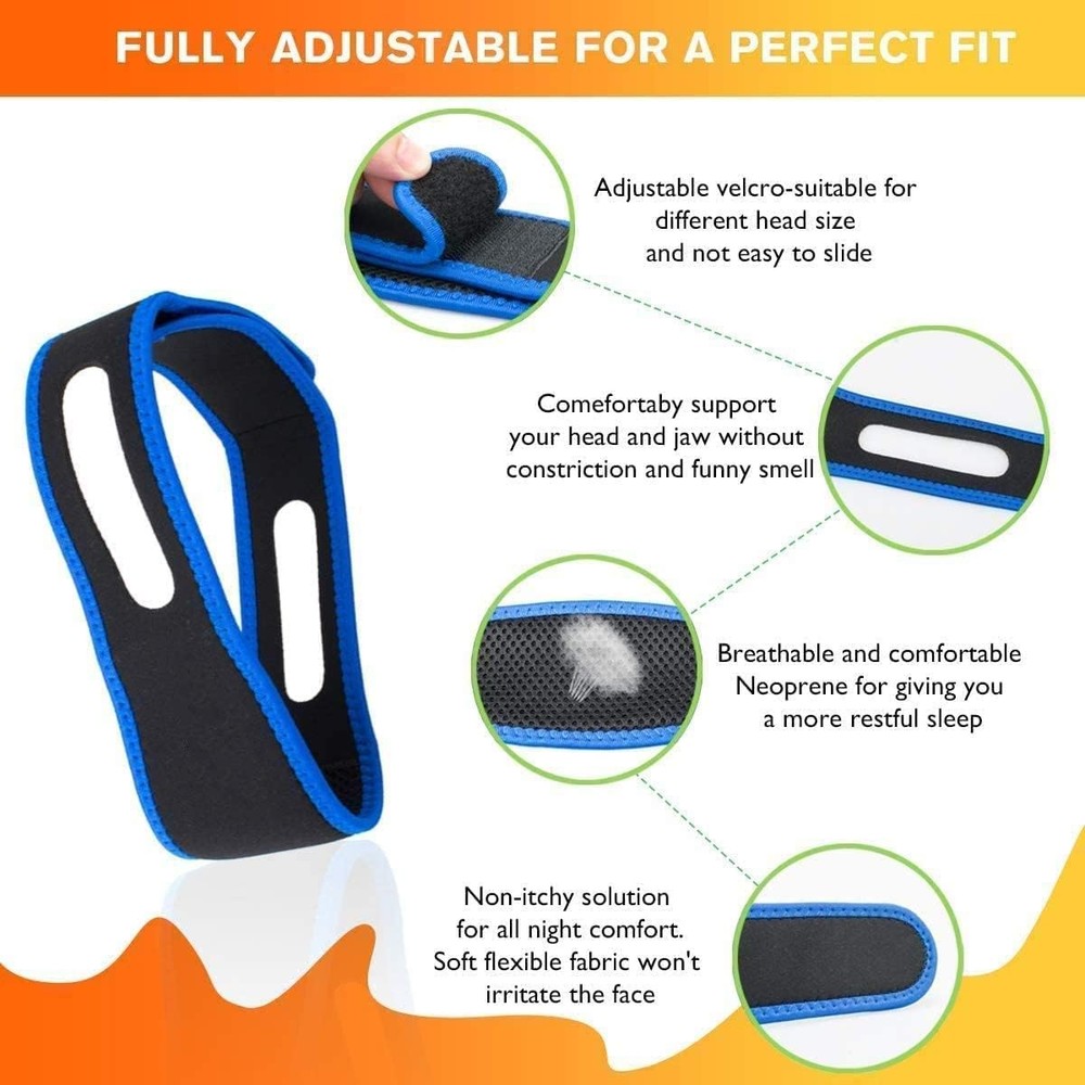 1/2*Anti Snoring Chin Strap Chin Strap for Sleeping,Snoring Solution Comfortable