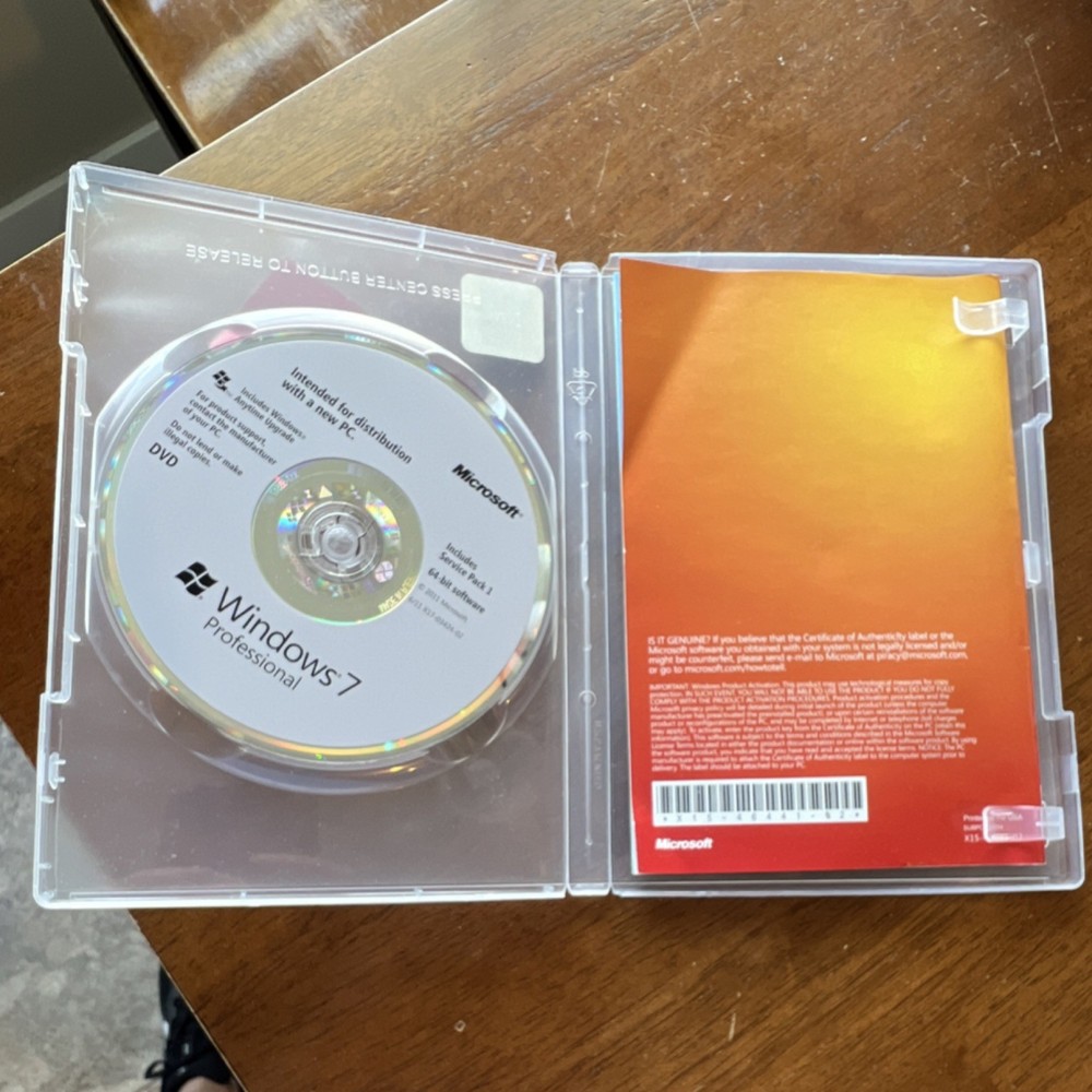 Microsoft Windows 7 Professional OEM DVD English Operating System Software x64