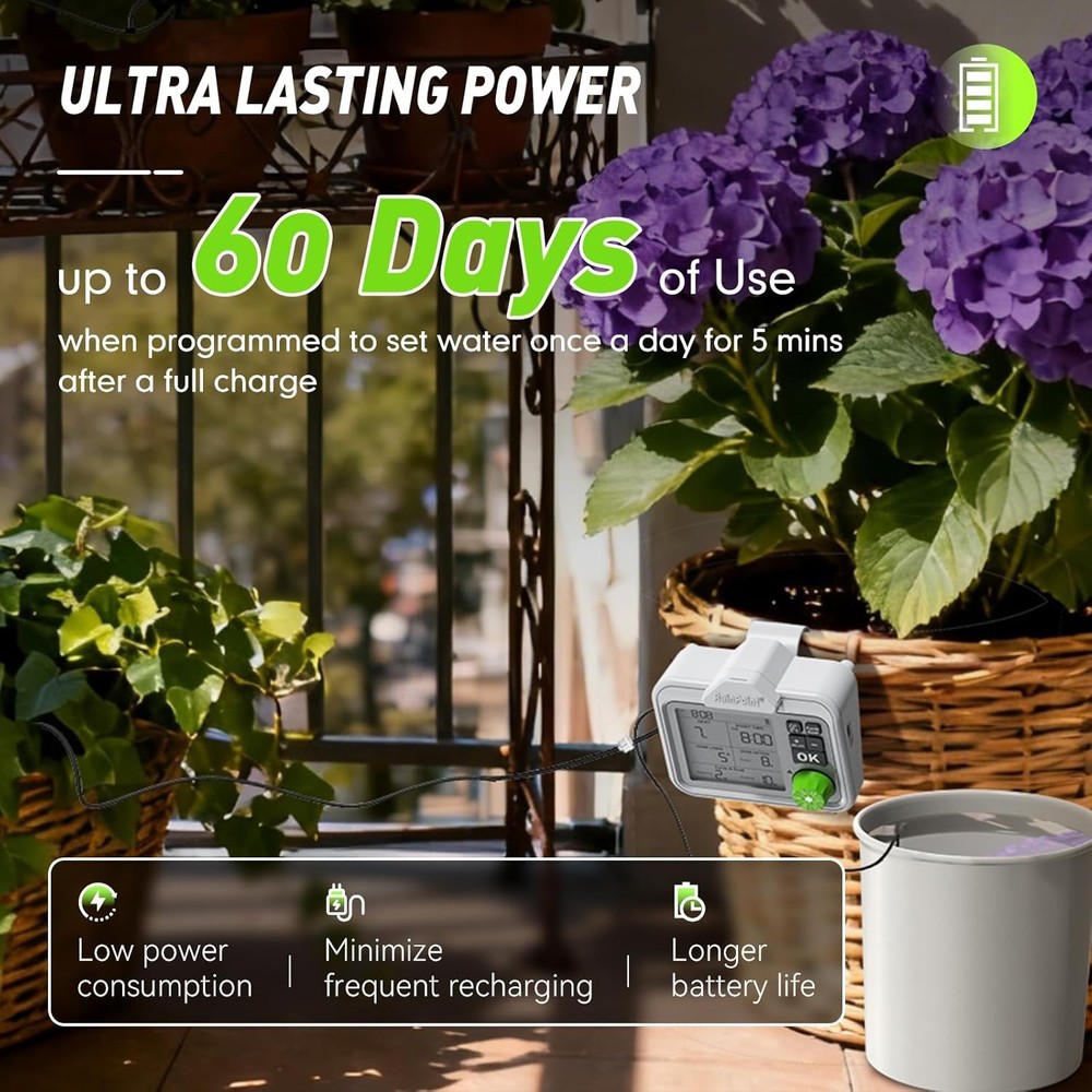 RAINPOINT Large Display Automatic Plant Waterer Indoor for Pot Plants,Cycle & So