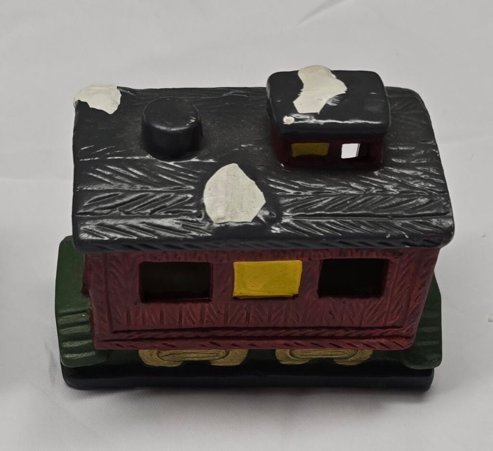 Vintage Ceramic 4 pc Christmas Train Decor