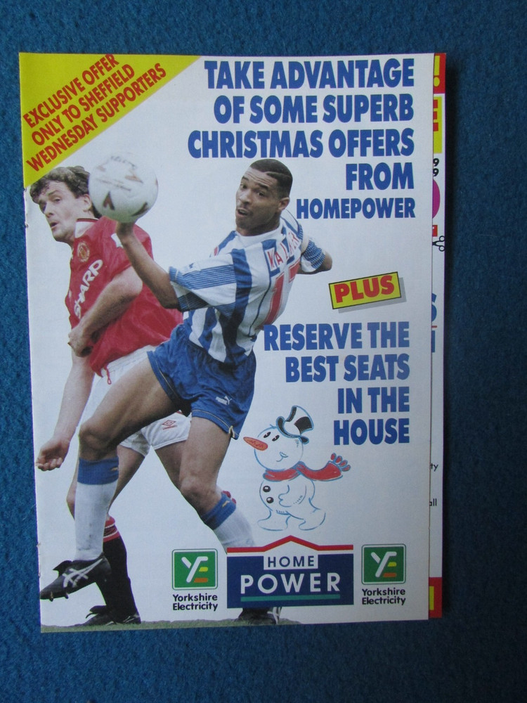 SHEFFIELD WEDNESDAY Home Power Leaflet 1993