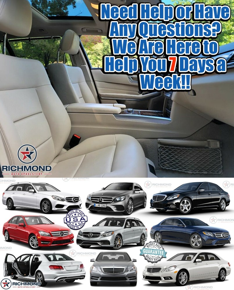 2015 2016 Benz E-Class - Driver Side Bottom Replacement Leather Seat Cover Tan