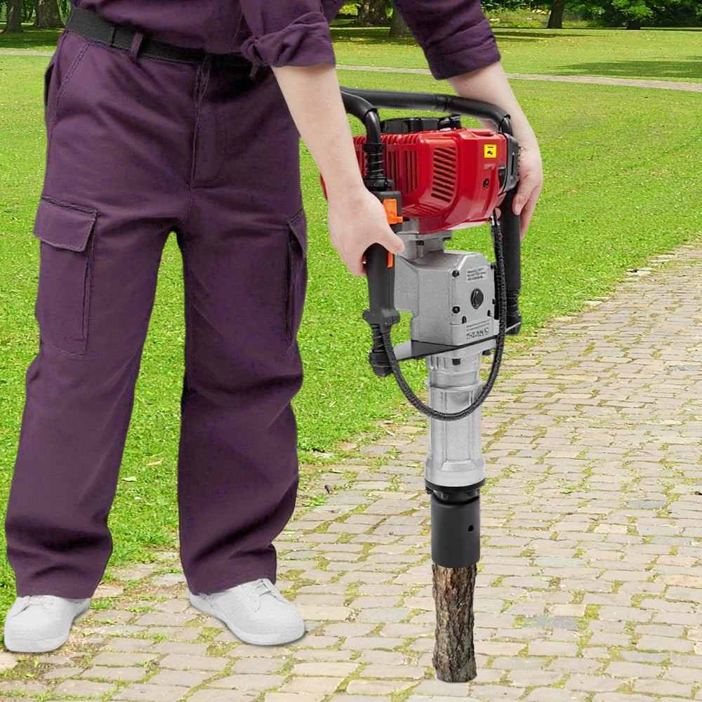 52cc Gas-Powered T Post Driver 2-Stroke Gasoline Push Pile Post Driver 1900W