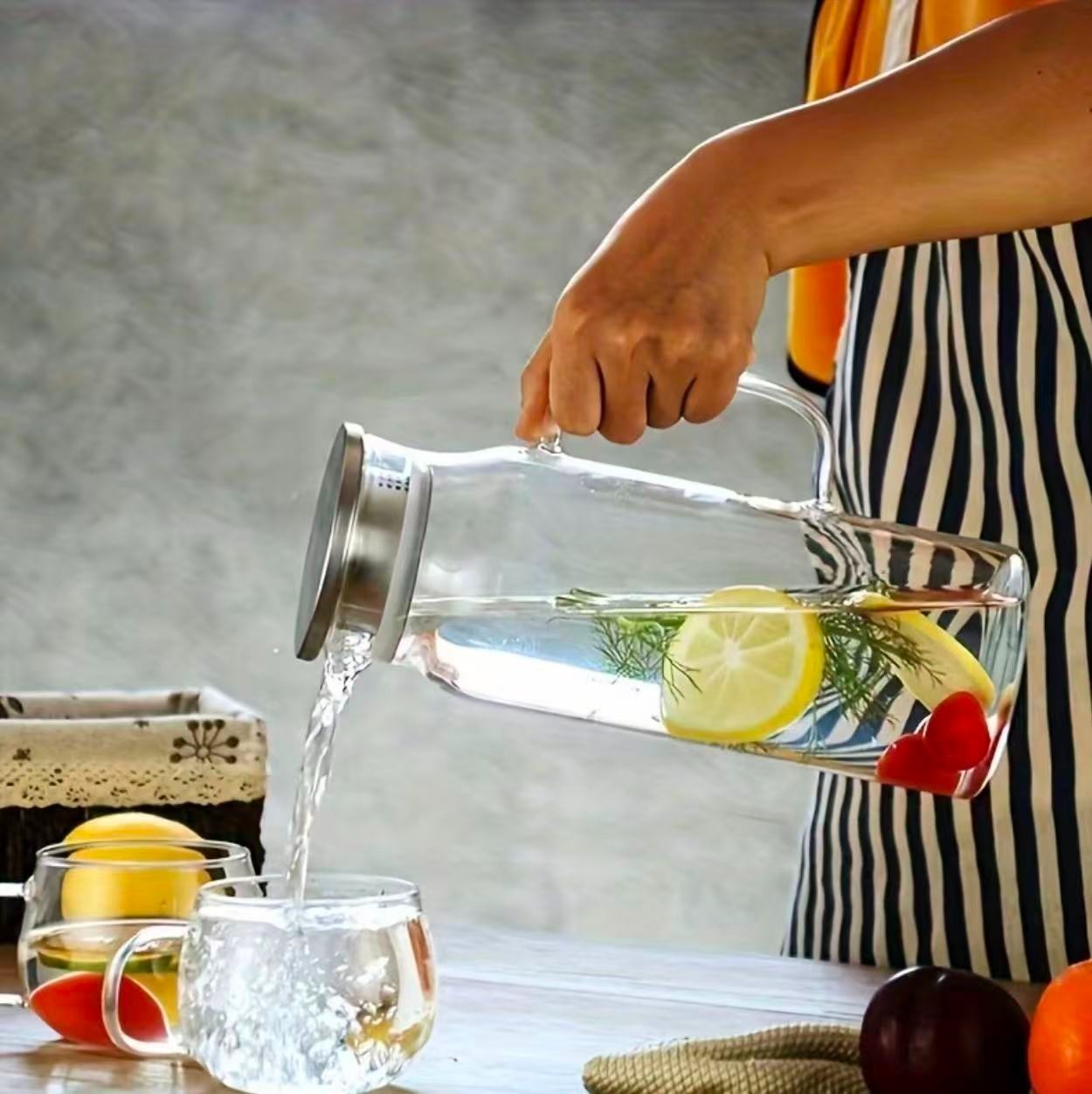 50 OZ Large Capacity Borosilicate Glass Teapot