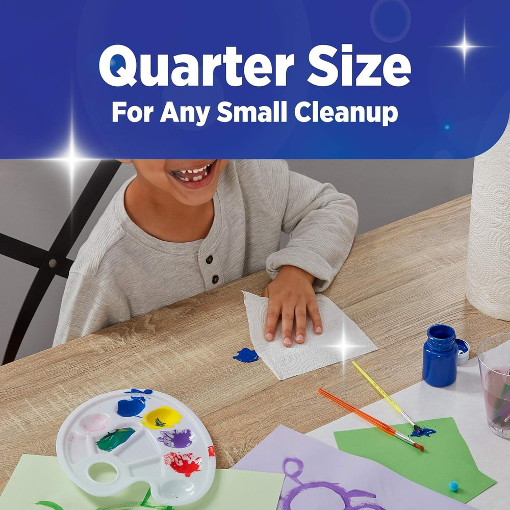 ® Tear-A-Square® Paper Towels, 2 Double Rolls = 4 Regular Rolls, 2 Count