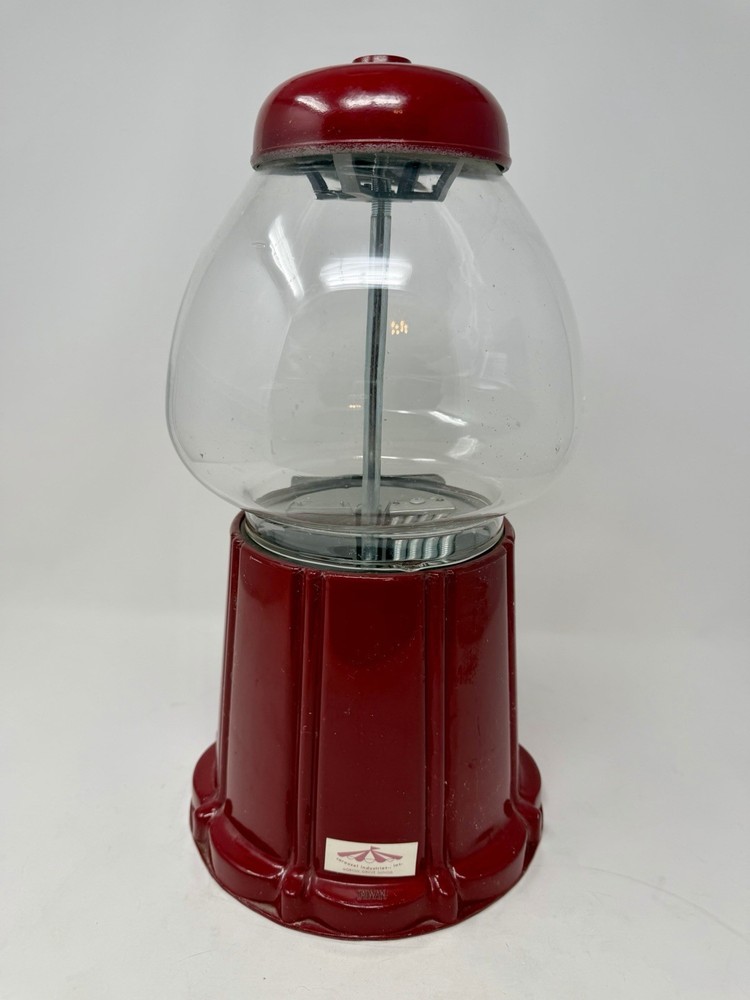 Vintage Red Gumball Machine - 15" TALL - UNTESTED