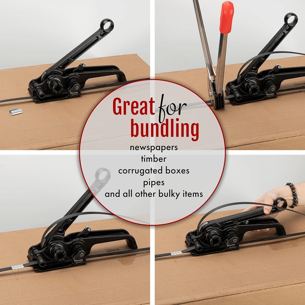 Polyester Strapping Silent Tensioner for 1/2" - 3/4" Width Polyester-Black