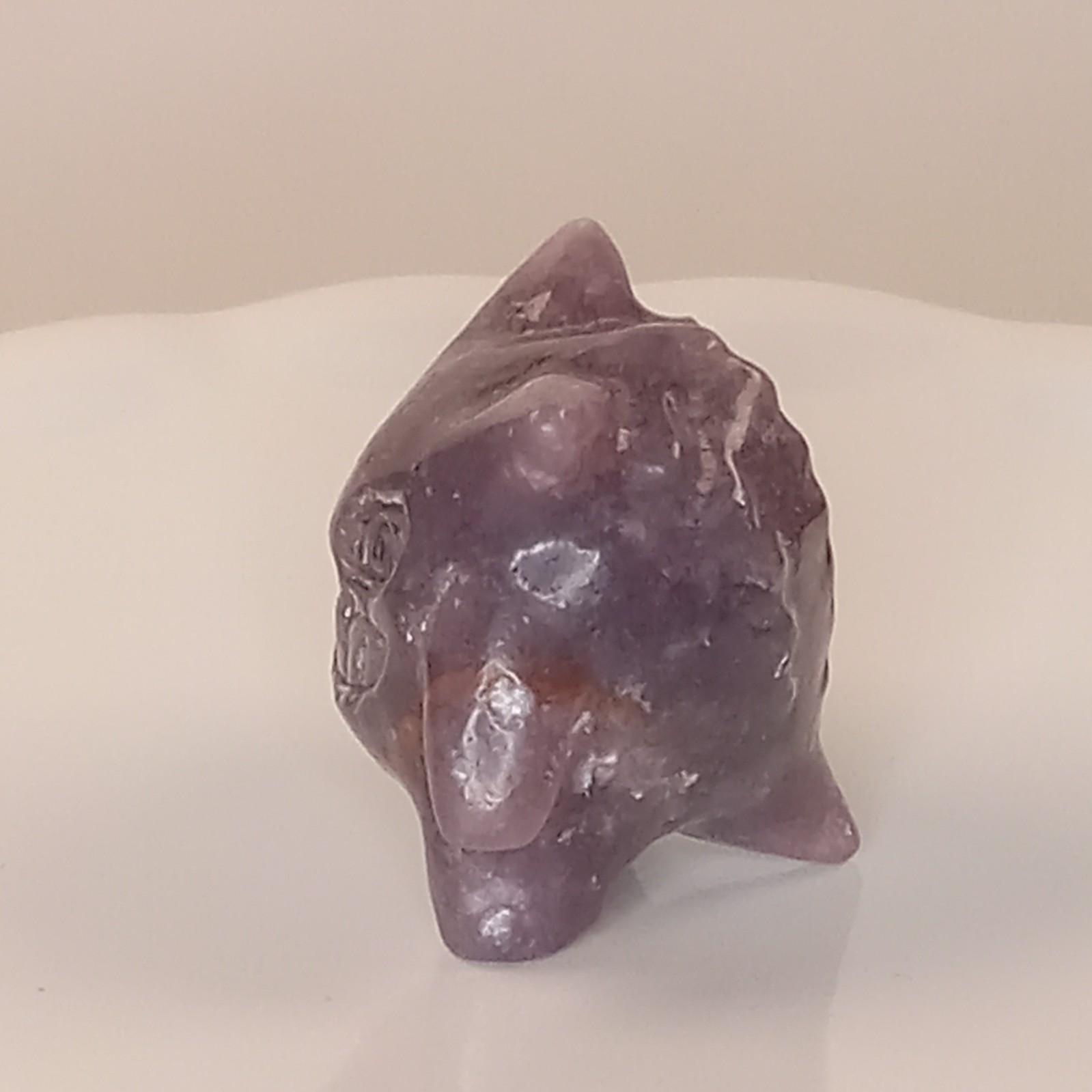 Lepidolite Crystal Gengar Character Carving Purple Stone 26g | F26
