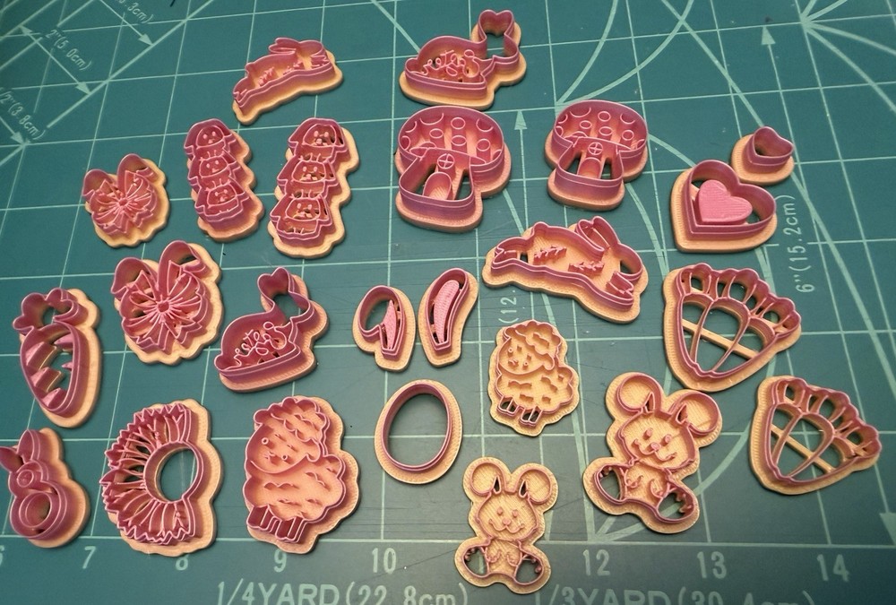 Easter Springtime 21 Piece Polymer Clay Cutter Set!