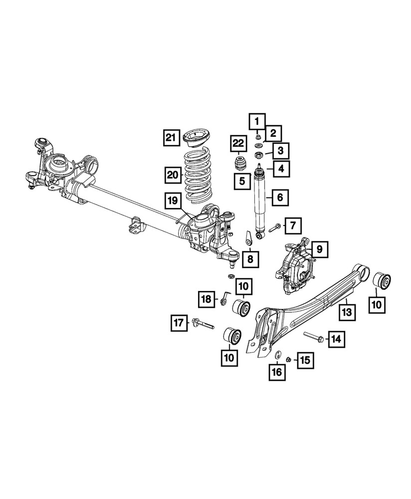 Genuine Mopar Front Knuckle Left 68449543AA