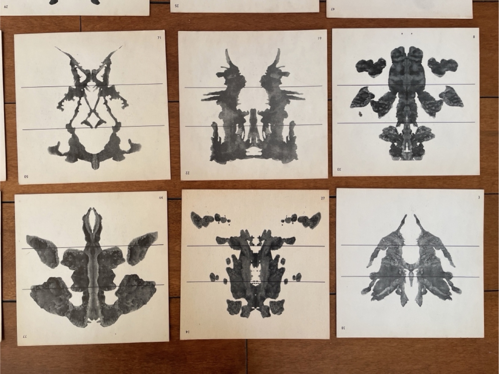 Vintage Set of 20 Rorschach Test