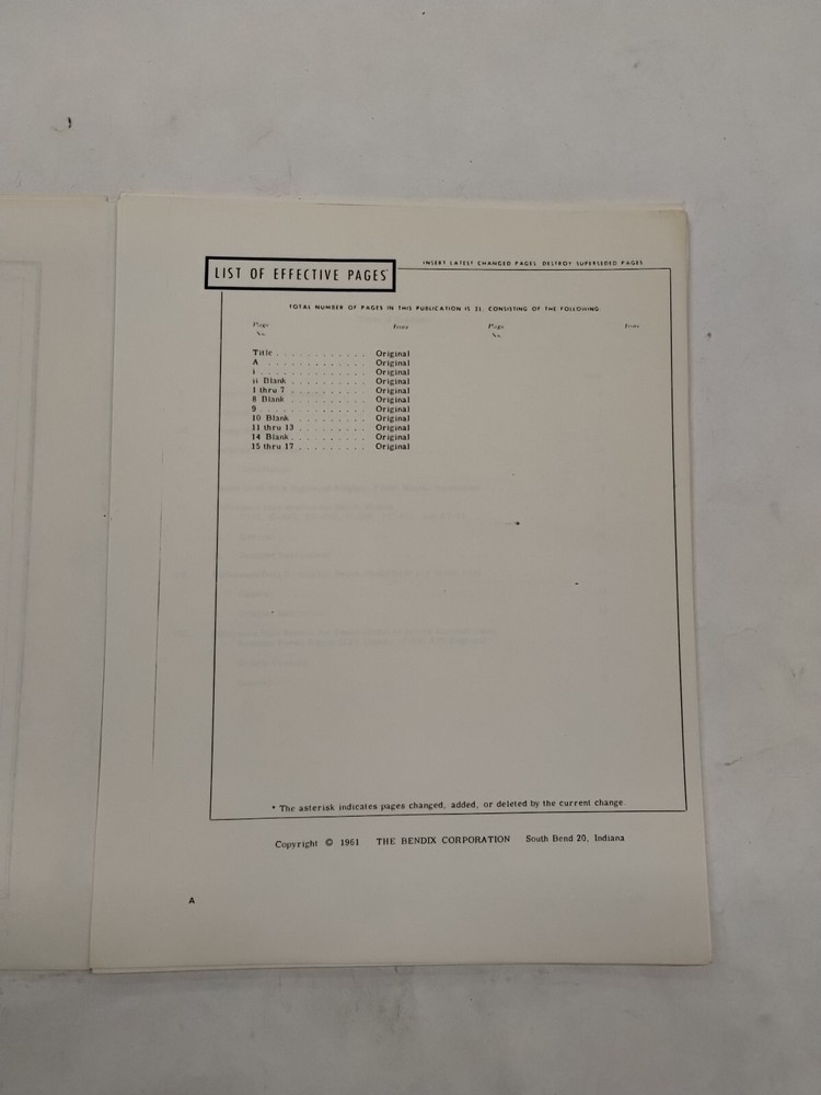Bendix Model RS-10B2 Fuel Injection System Installation Instructions-Original