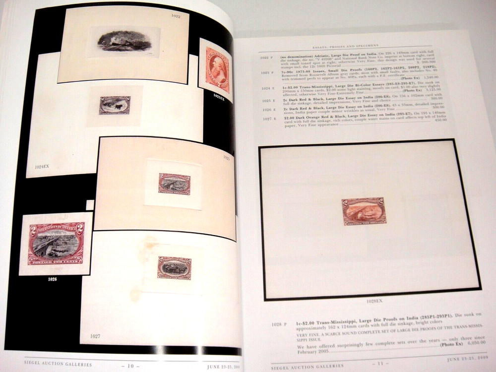 Siegel Auction Catalog 2009 Provisionals Essays Offices in China Canal Zone