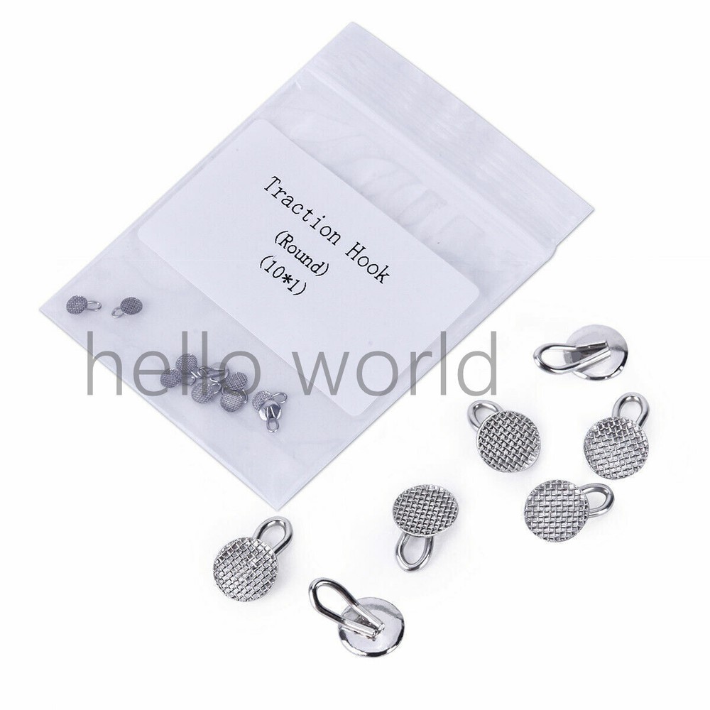 Dental Orthodontic Button Bondable Traction Hook Round/ Rectangular Base