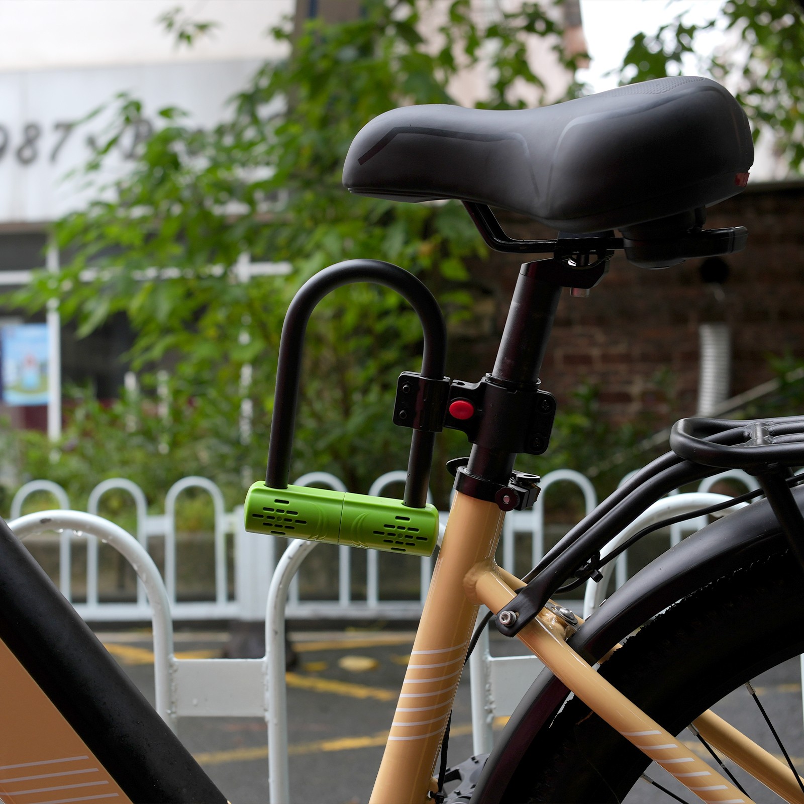 Heavy Duty Bicycle U-lock Steel Bike Lock Anti Theft w/ 2 keys Black Lock