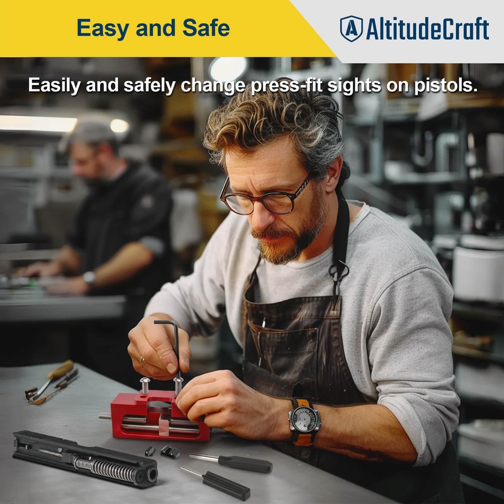 AltitudeCraft Sight Pusher Tool, Precision Front and Rear Red