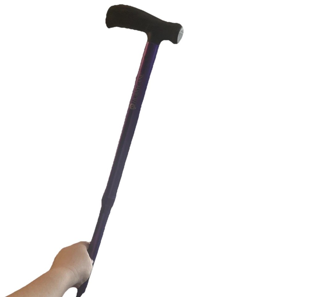 HurryCane Folding Locking Extendable 33” Freedom Walking Cane Purple