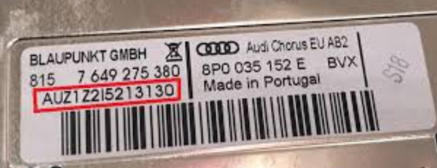 Audi Concert Chorus Symphony Radio Code | SAFE Unlock
